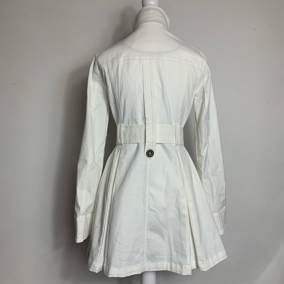 Jack Anthropologie White Belted Trench Jacket - Picture 5 of 8